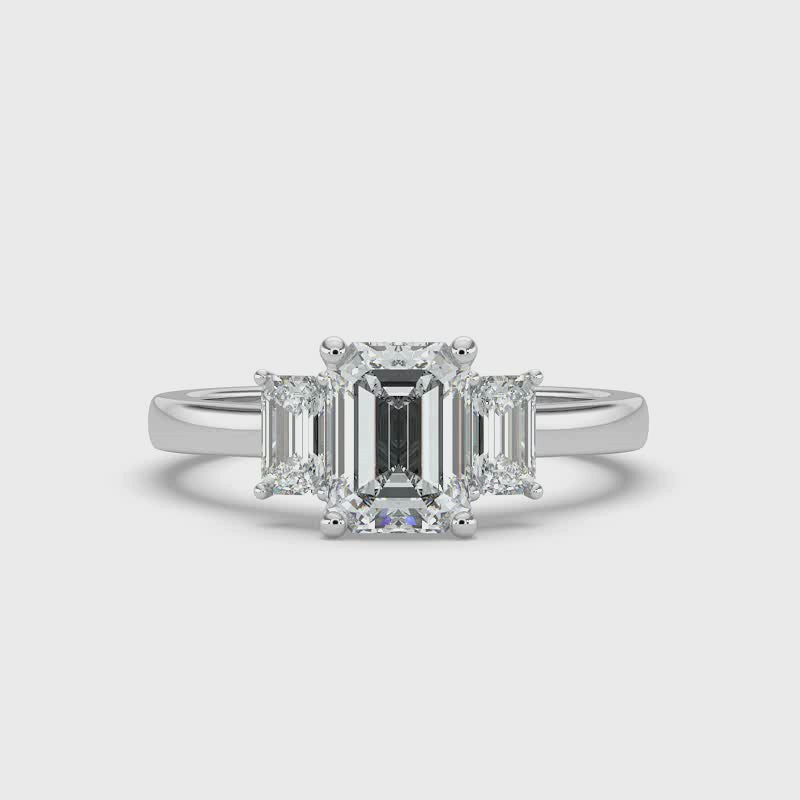 Emerald Trilogy Ring