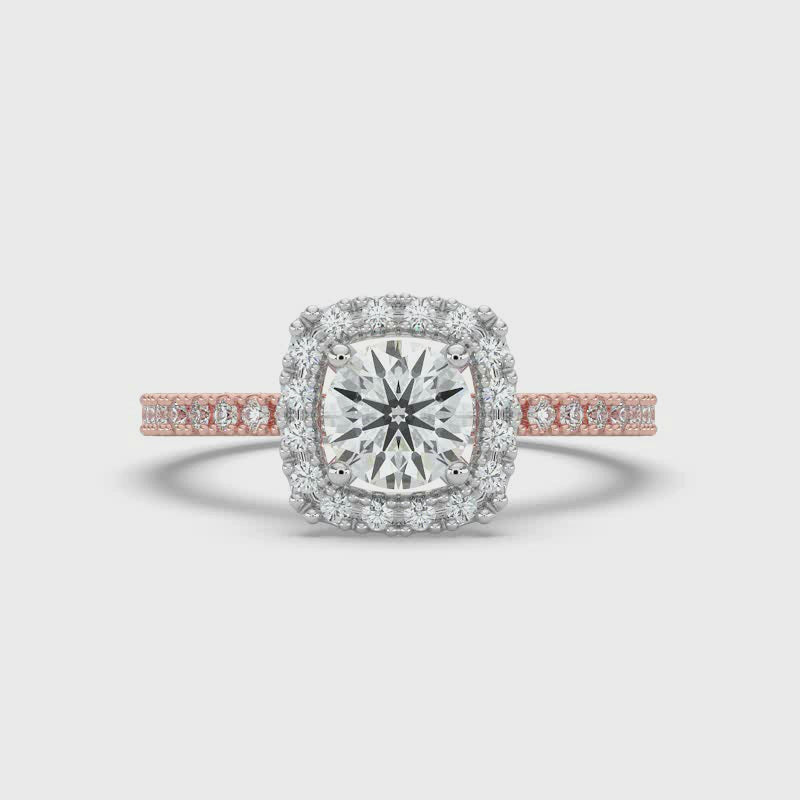 Round Brilliant Halo Ring