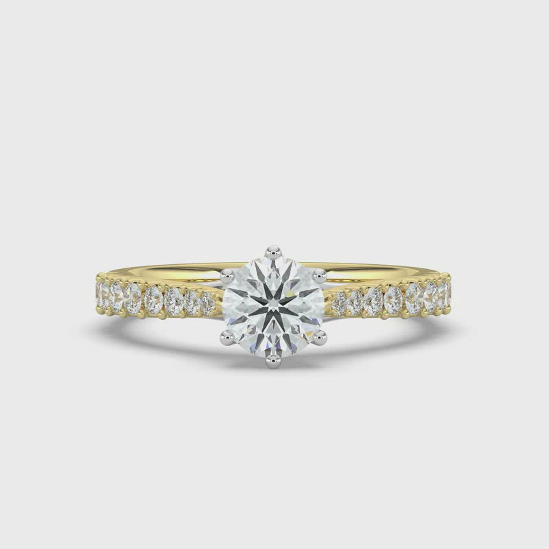 Round Brilliant Graduating Diamond Ring