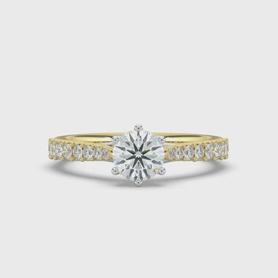 Round Brilliant Graduating Diamond Ring