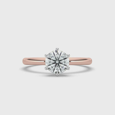 Hidden Halo Solitaire Ring