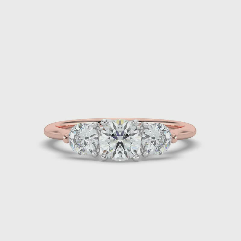 Round Brilliant Trilogy Ring