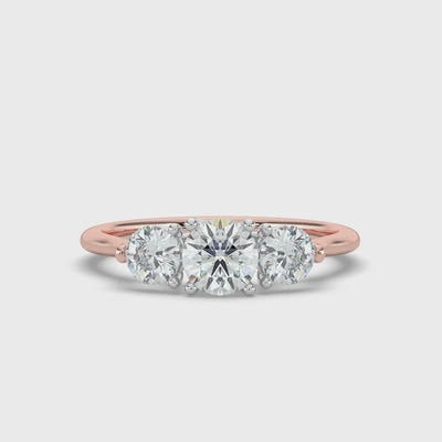 Round Brilliant Trilogy Ring
