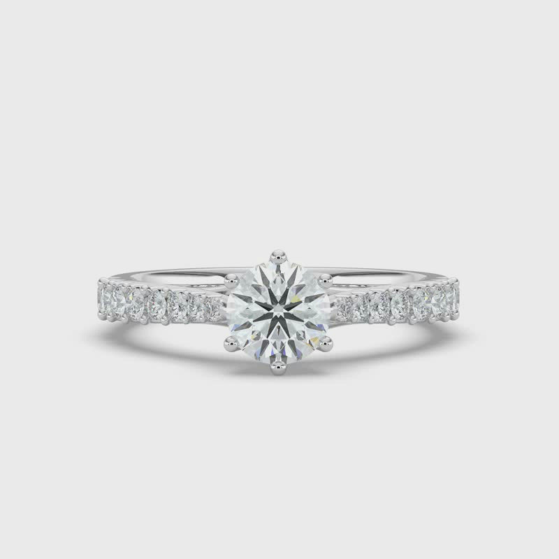 Round Brilliant Graduating Diamond Ring