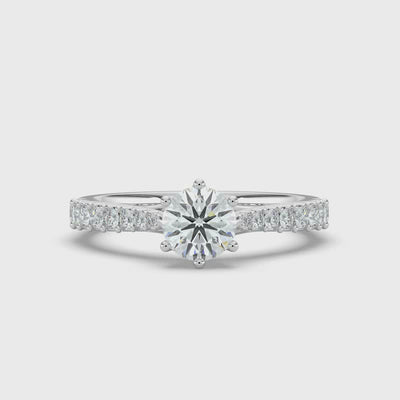 Round Brilliant Graduating Diamond Ring