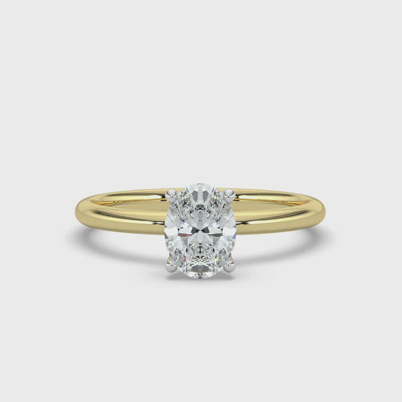 Oval Solitaire Diamond Ring