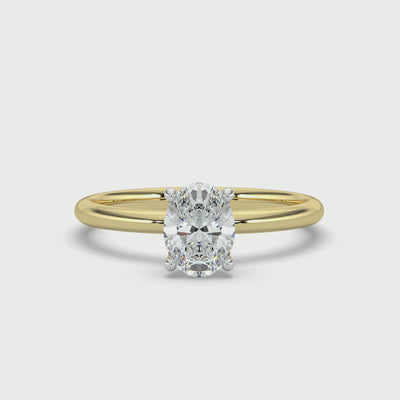 Oval Solitaire Diamond Ring