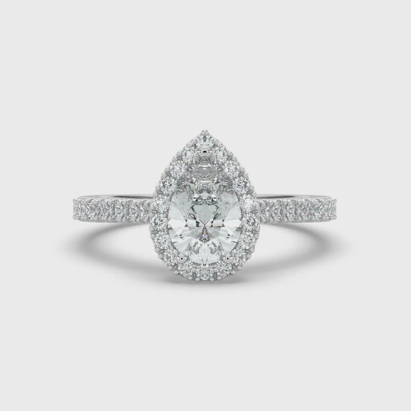 Pear Cut Diamond Ring