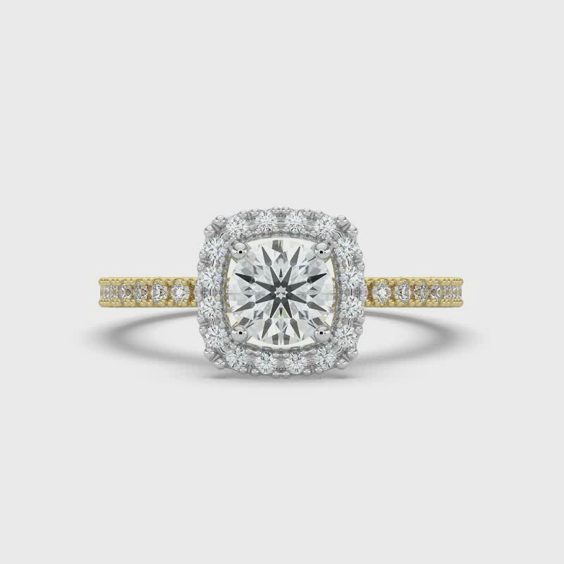 Round Brilliant Halo Ring