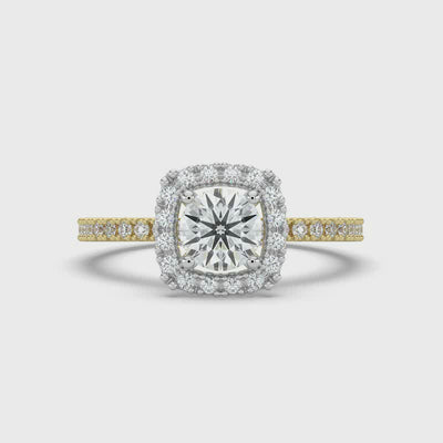 Round Brilliant Halo Ring