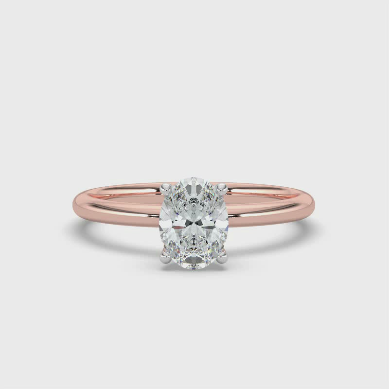 Oval Solitaire Diamond Ring