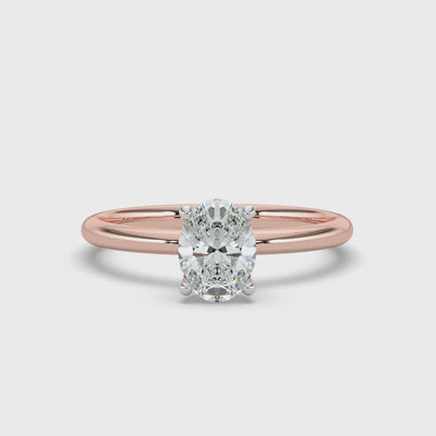 Oval Solitaire Diamond Ring