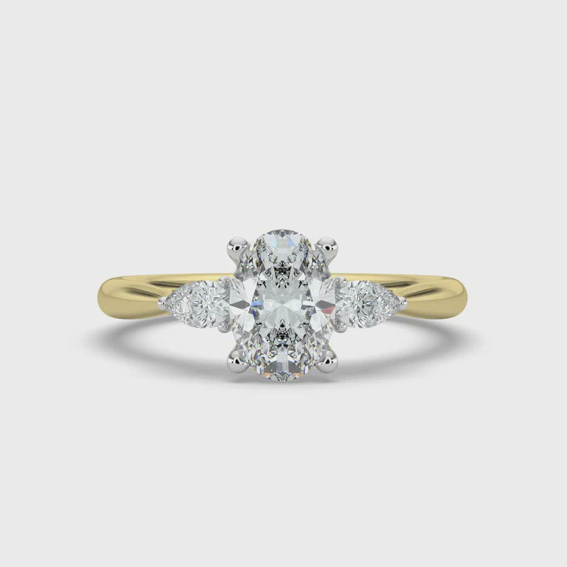 Oval with Pear Shoulders Ring