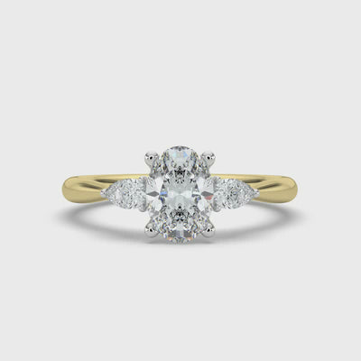 Oval with Pear Shoulders Ring