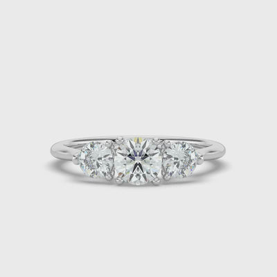 Round Brilliant Trilogy Ring