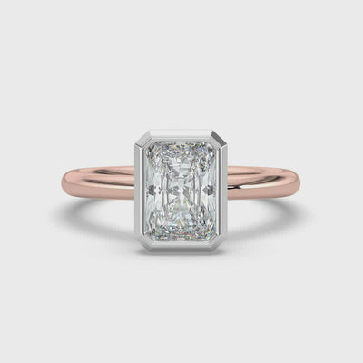 Emerald Bezel Set Solitaire Ring