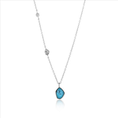 Ania Haie Turquoise Pendant Necklace - Silver