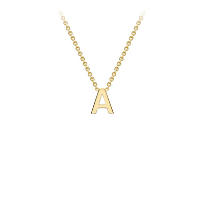 9K Yellow Gold Initial Necklace 38cm/43cm