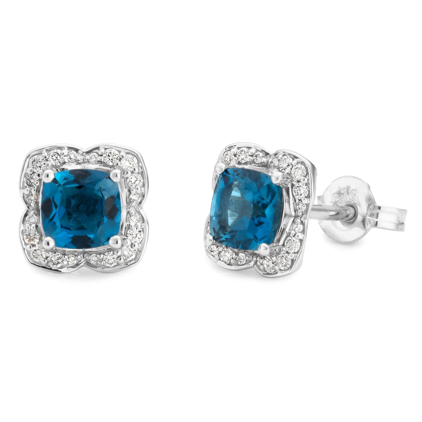 MMJ - London Blue Topaz & Diamond Earring