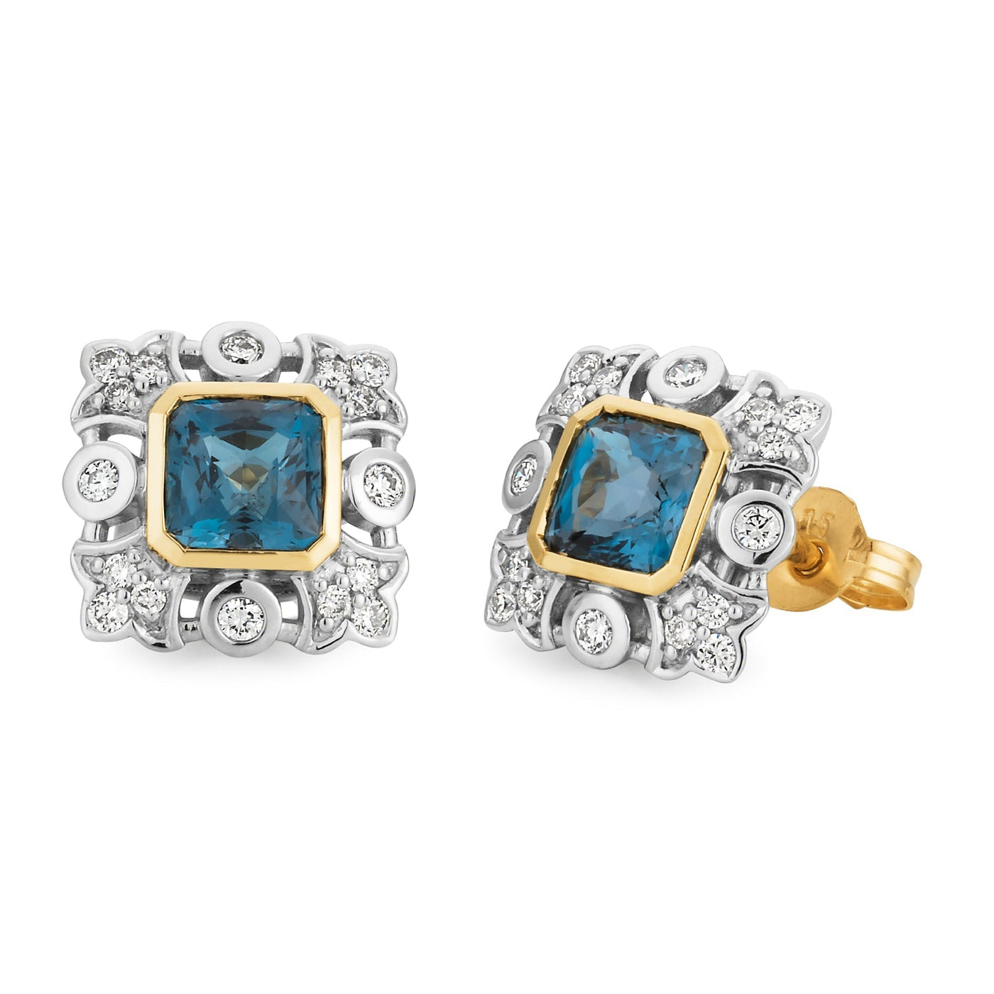 MMJ - London Blue Topaz & Diamond Earring