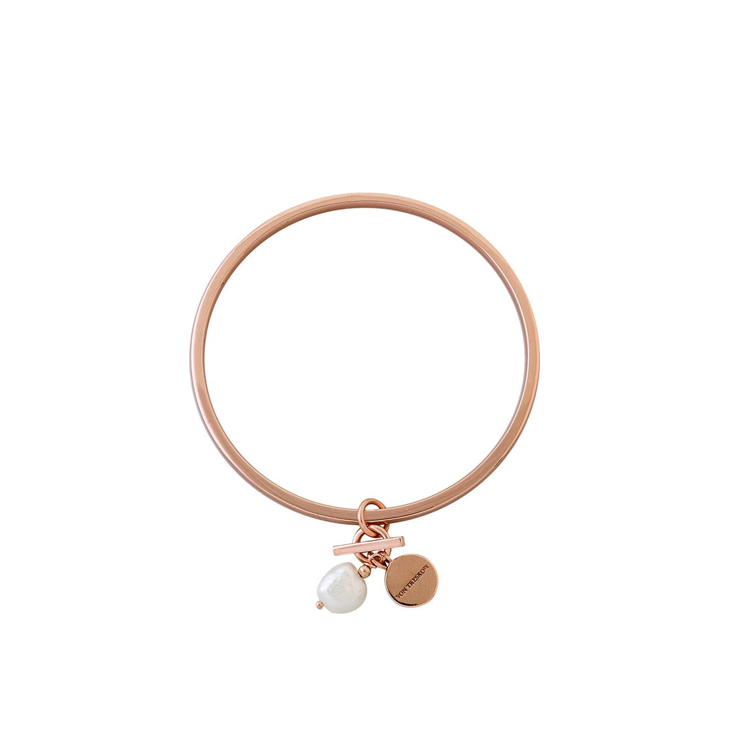 Von Treskow Flat edge keshi pearl bangle