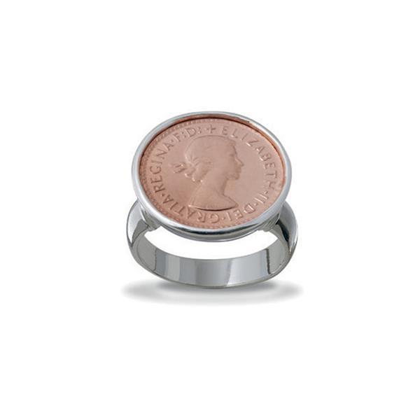 Von Treskow Rose gold threepence ring