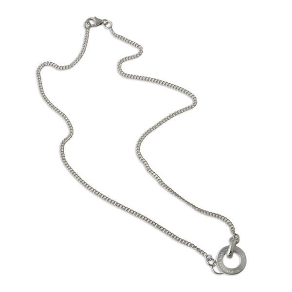Von Treskow Sterling silver 45cm curb chain necklace with Von Treskow disc